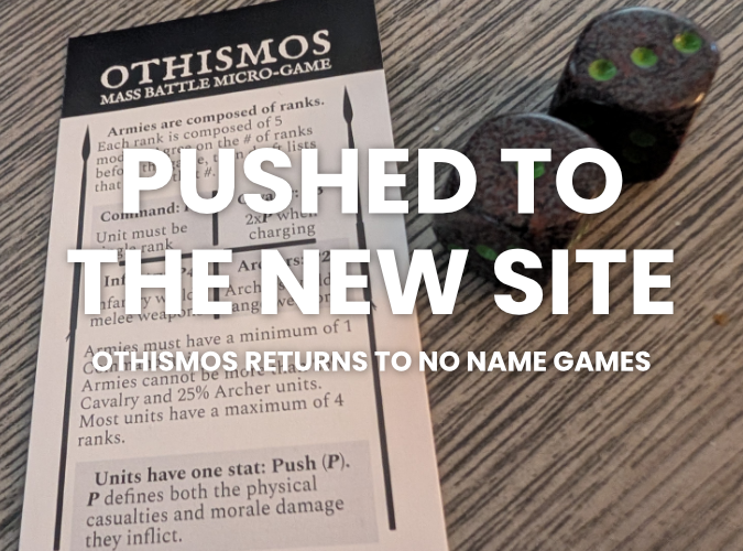 Cover image for Othismos Returns to No Name Games!